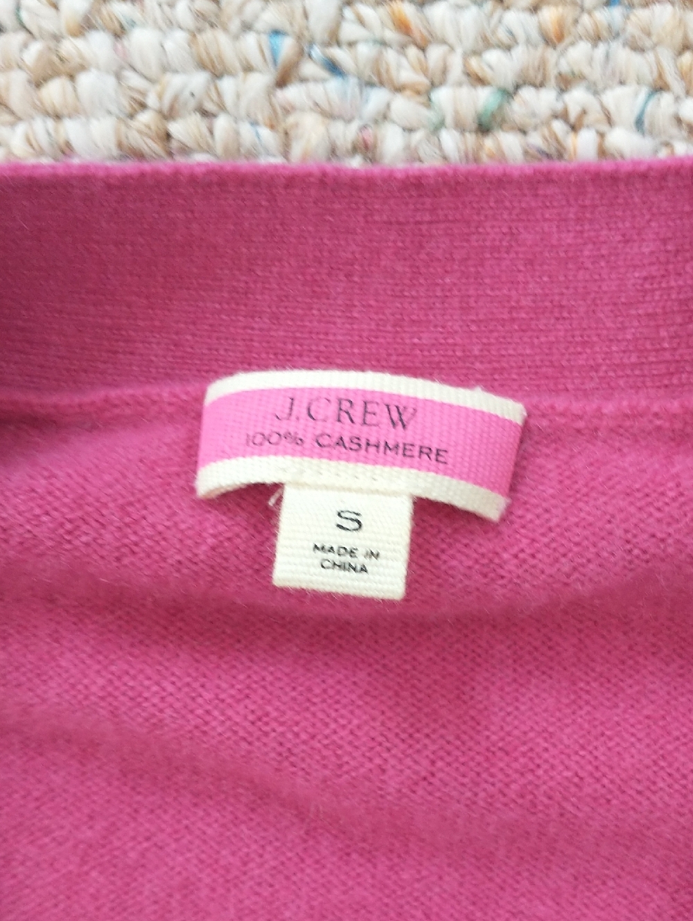 J Crew 100% Cashmere Cardigan Jewel Tone Fuchsia Small - Picture 3 of 6